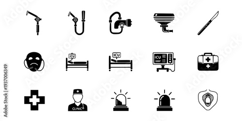 Laryngoscope Intubation Medical Tool Icon