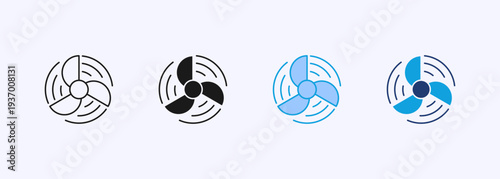 Ventilation Icon Set Multistyle Various Collection Element For Design