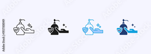 Sanitation Icon Set Multistyle Various Collection Element For Design