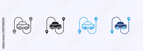Transportation Icon Set Multistyle Various Collection Element For Design