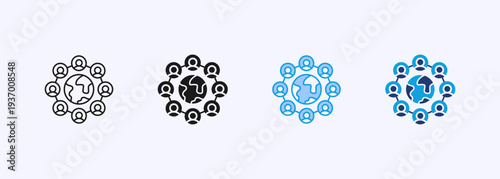 Networking Icon Set Multistyle Various Collection Element For Design
