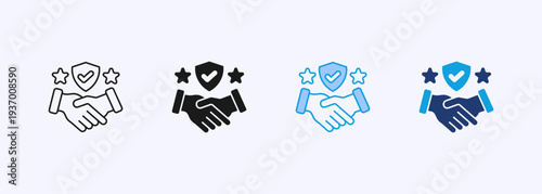 Trust Icon Set Multistyle Various Collection Element For Design