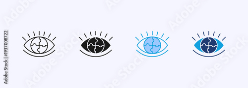 Vision Icon Set Multistyle Various Collection Element For Design