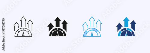 Performance Icon Set Multistyle Various Collection Element For Design