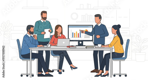 Business Team Meeting Discussion Office Colleagues.