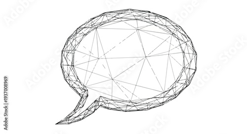 Speech bubble communication concept technology sketch