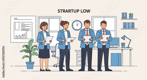 Business Professionals Discussing Startup Project Plans.