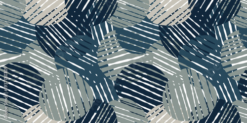 抽象的な有機的ストライプ柄パターン