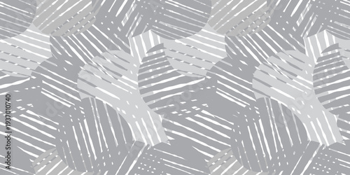 手描き風ストライプの幾何学パターン