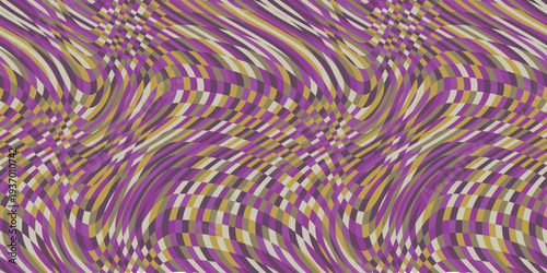 波状のストライプ抽象パターン素材