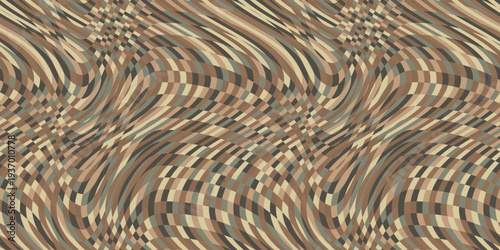 現代的な波状のグリッドパターン