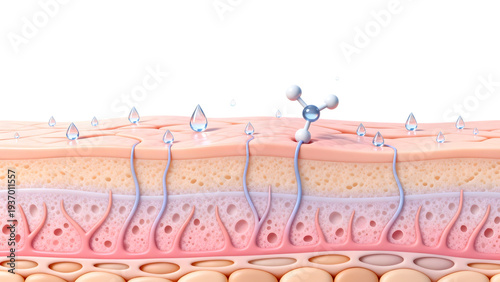 Skin layer hydration illustration