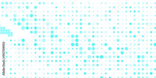 Light BLUE vector banner with circles, spheres. Abstract spots. Background of Art bubbles in halftone style with colored gradient.