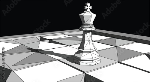 Chess board game strategy technical sketch art