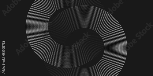 Black mascara circular texture, brush stroke isolated on white background. vector eps10