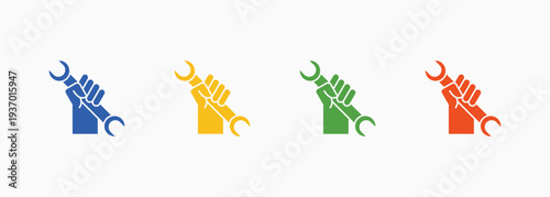 Maintenance Icon Set Color Multiple Style Collection Element For Design