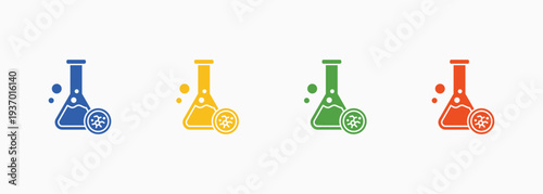 Chemicals Icon Set Color Multiple Style Collection Element For Design