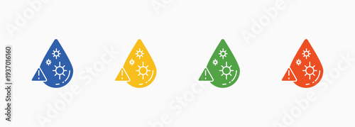 Contamination Icon Set Color Multiple Style Collection Element For Design