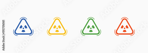 Radiation Icon Set Color Multiple Style Collection Element For Design