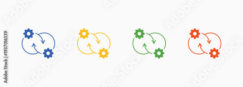 Synergy Icon Set Color Multiple Style Collection Element For Design