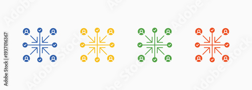 Alignment Icon Set Color Multiple Style Collection Element For Design