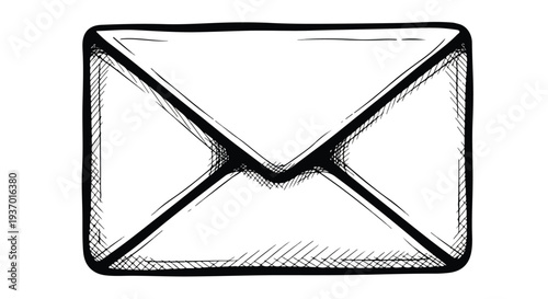 Email envelope communication network technical sketch