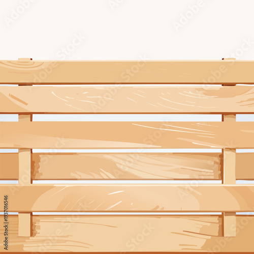 Wooden crate construction detail with horizontal planks