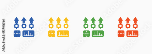 Optimization Icon Set Color Multiple Style Collection Element For Design