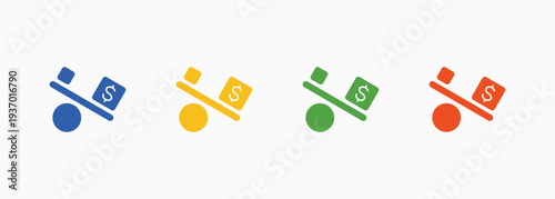 Leverage Icon Set Color Multiple Style Collection Element For Design