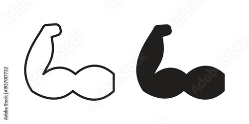 Strong hand icon vector illustrations. vector glyph flat icons