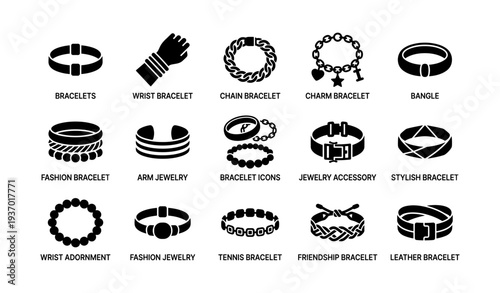 Variety of bracelet designs: charm, chain, bangle, leather, and more