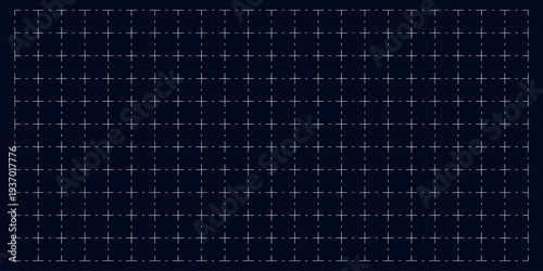 Technical grid pattern with precise lines on black paper background, perfect for blueprint designs, architectural drawings, and engineering projects with geometric structure.
