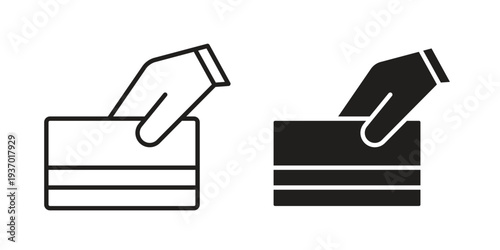 Swipe card icon vector illustrations. vector glyph flat icons