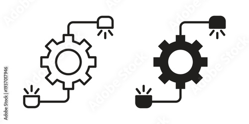 Synthesis of ideas icon vector illustrations. vector glyph flat icons