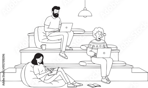 man and woman in the office