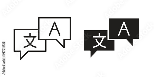 Translation icon vector illustrations. vector glyph flat icons Free Download Translation icon vector illustrations. vector glyph flat icons - GFXLoad