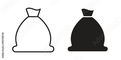 Trash bag icon vector illustrations. vector glyph flat icons