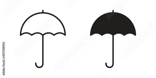 Umbrella with rain drop icon vector illustrations. vector glyph flat icons