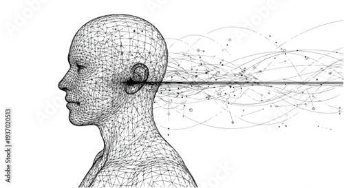 Digital human profile technology technical sketch
