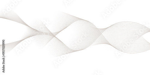 Abstract background wave lines flowing smooth curve shape mesh technology futuristic concept.