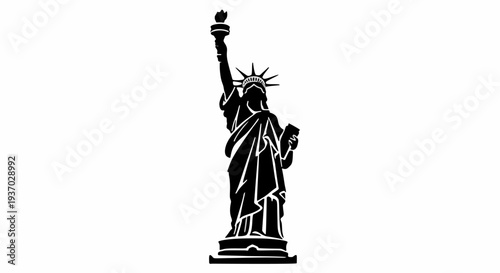 Statue of Liberty silhouette icon vector illustration