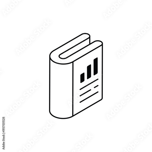 Open Book Displaying Business Graphs and Charts.