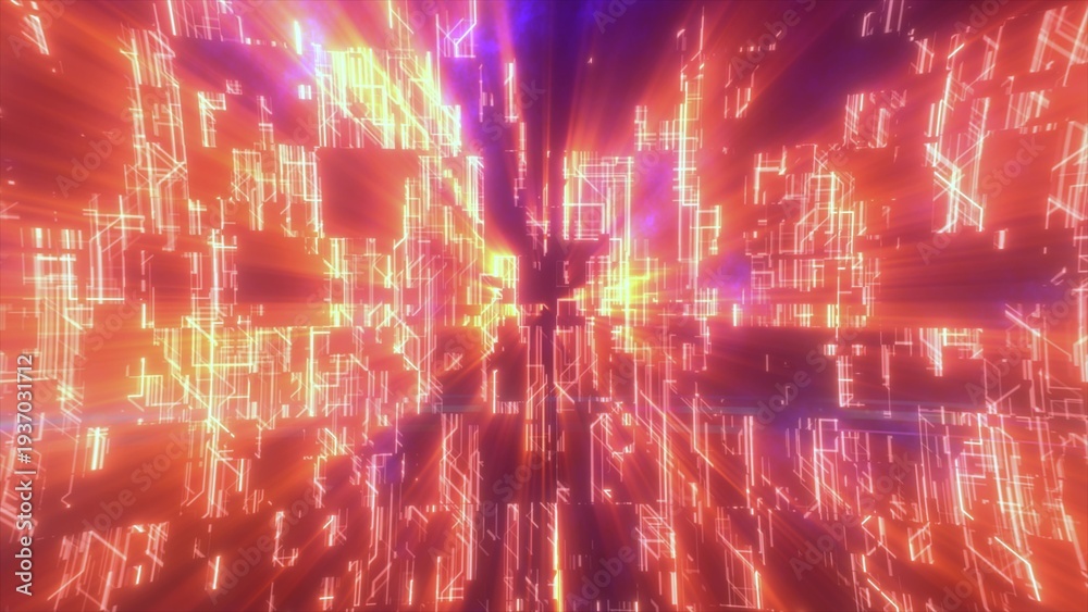 Fototapeta premium Abstract glowing energy futuristic yellw hi-tech abstract backgr