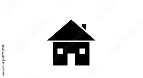 Black house icon vector