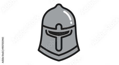 Vector medieval knight helmet icon