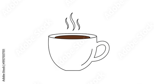 Vector hot coffee cup icon