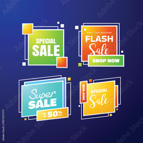 Promo sale label promotion design
