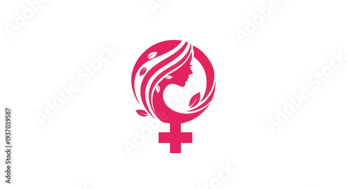 Woman profile silhouette feminine symbol
