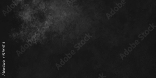 Abstract black gray wall textured background. Empty gray rusty stone or metal surface texture. Dark smoke texture. Black and white grunge wall. Light fog backgrounds. Cloud sky night. Slate surface.