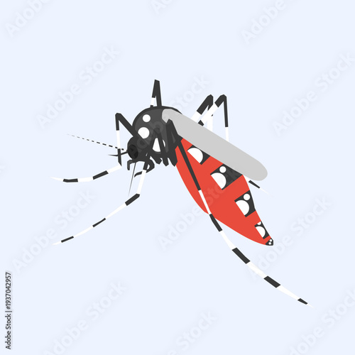 Mosquito Insect Vector Illustration with Background Pest Control Concept